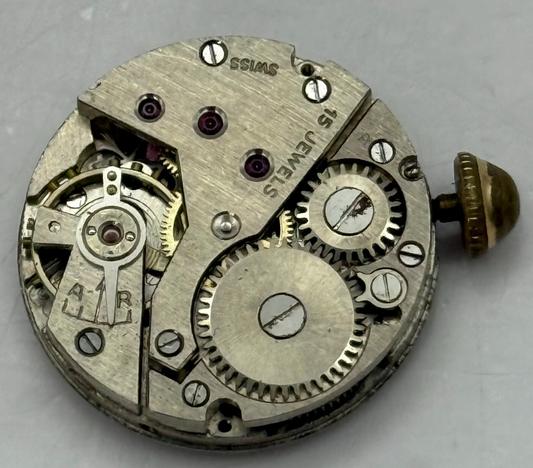 19.8mm Vintage Avia Derby D 40 Swiss Manual Wind Watch Movement PARTS REPAIR
