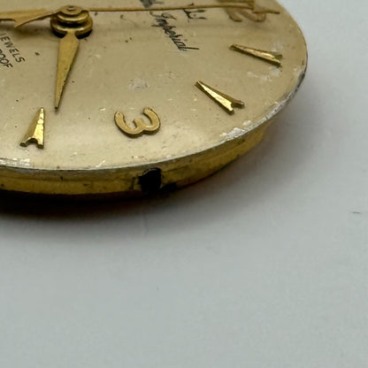 Smiths Imperial 5911 Cal 0104 Watch Movement Manual Wind Vintage Parts 26.9mm