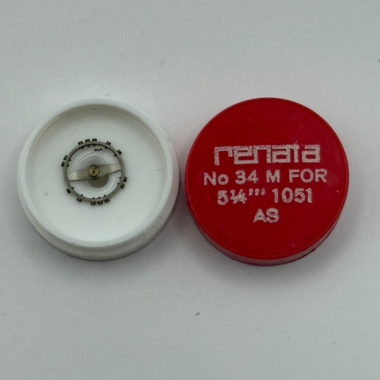 AS 1051 Balance Wheel Complete And Spring 5 1/4''' 34 M Watch Movement Parts NOS