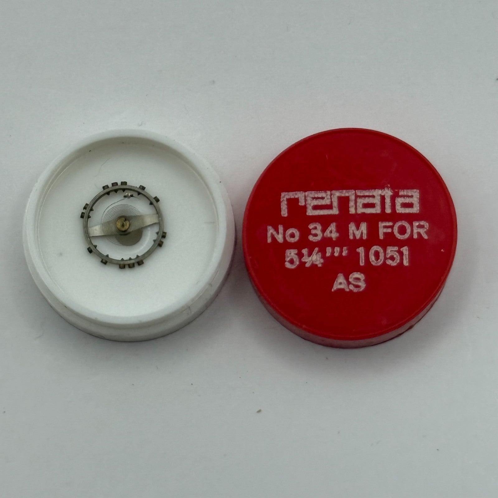 AS 1051 Balance Wheel Complete And Spring 5 1/4''' 34 M Watch Movement Parts NOS