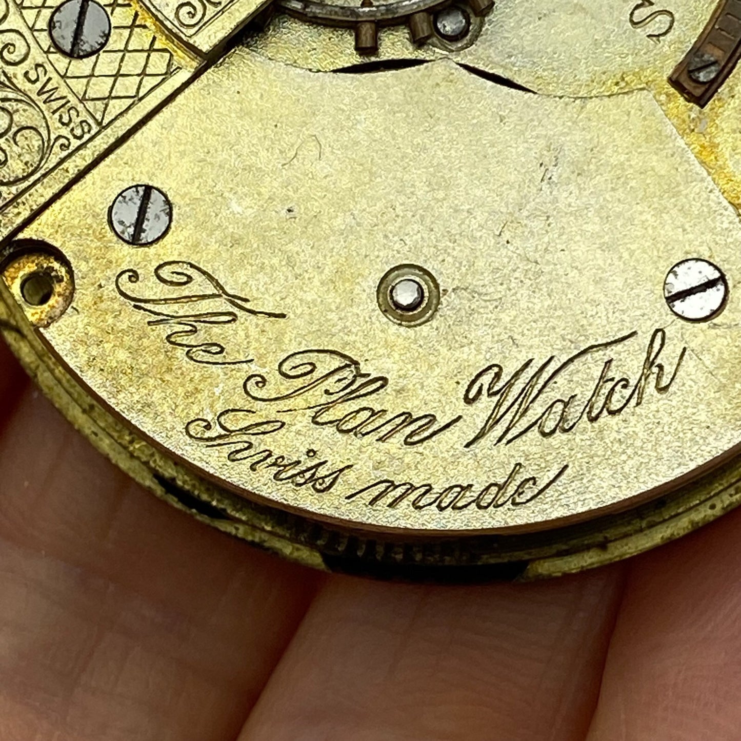 45.6mm Antique The Plan Watch Swiss Made Pocket Watch Movement PARTS REPAIR