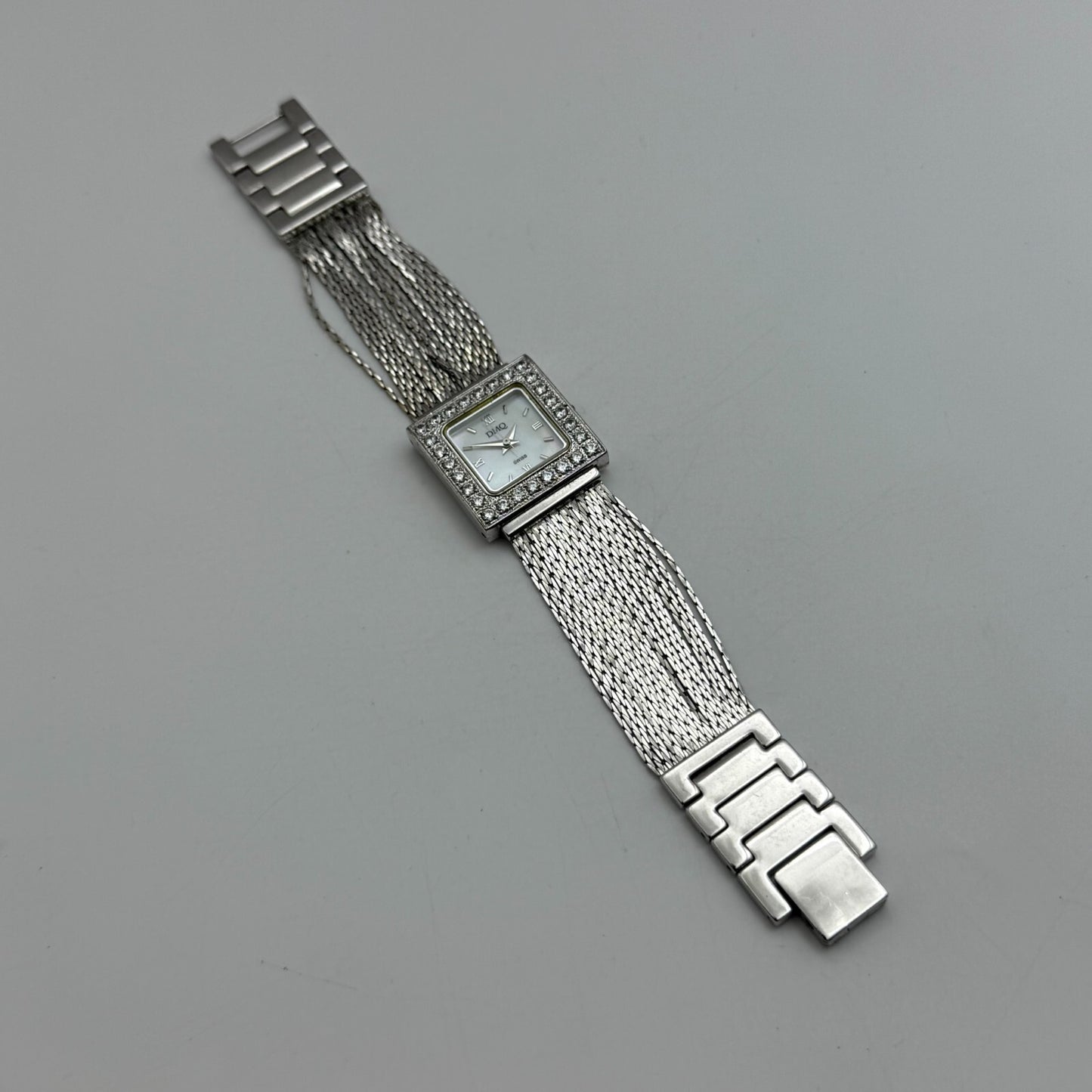 23mm Working Ladies DMQ Jewelled DQCZ Silver Tone Quartz Watch 6 Inches