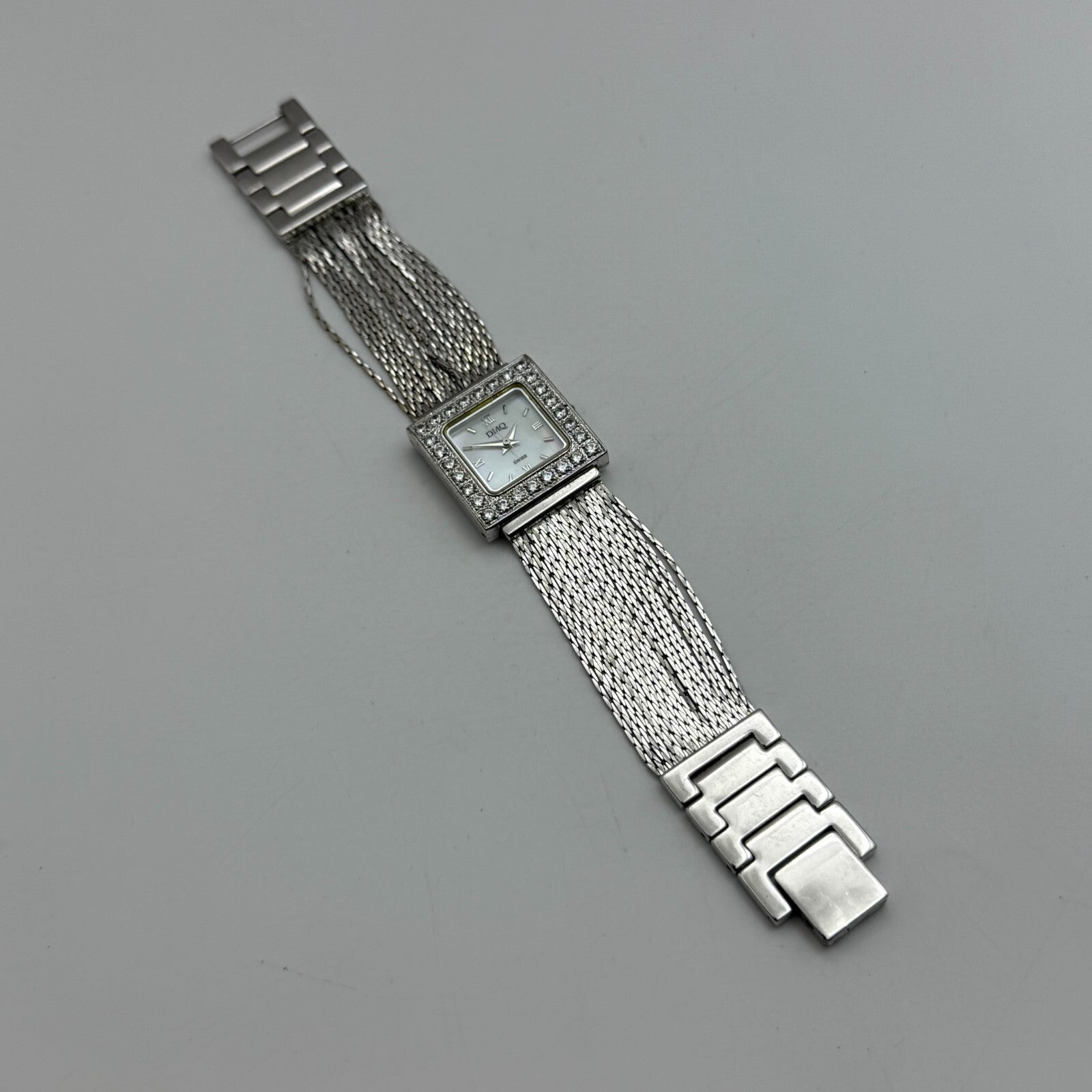 23mm Working Ladies DMQ Jewelled DQCZ Silver Tone Quartz Watch 6 Inches