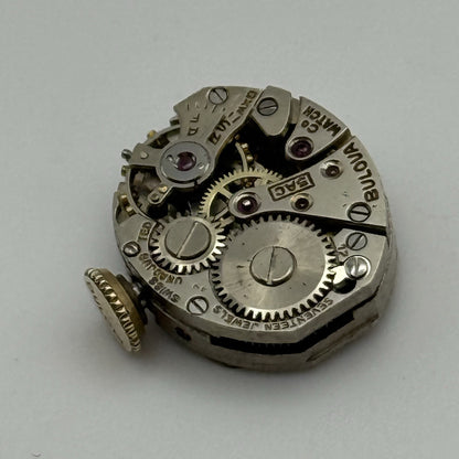 Bulova 5AC Ladies Manual Wind Watch Movement Vintage Swiss PARTS REPAIR 13.1mm