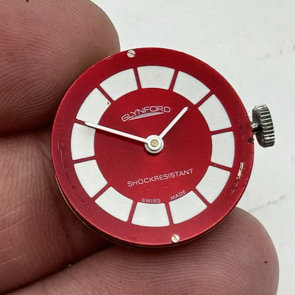 26mm Ladies Manual Wind Glynford Basis Red DialSwiss Watch FOR PARTS TO RESTORE