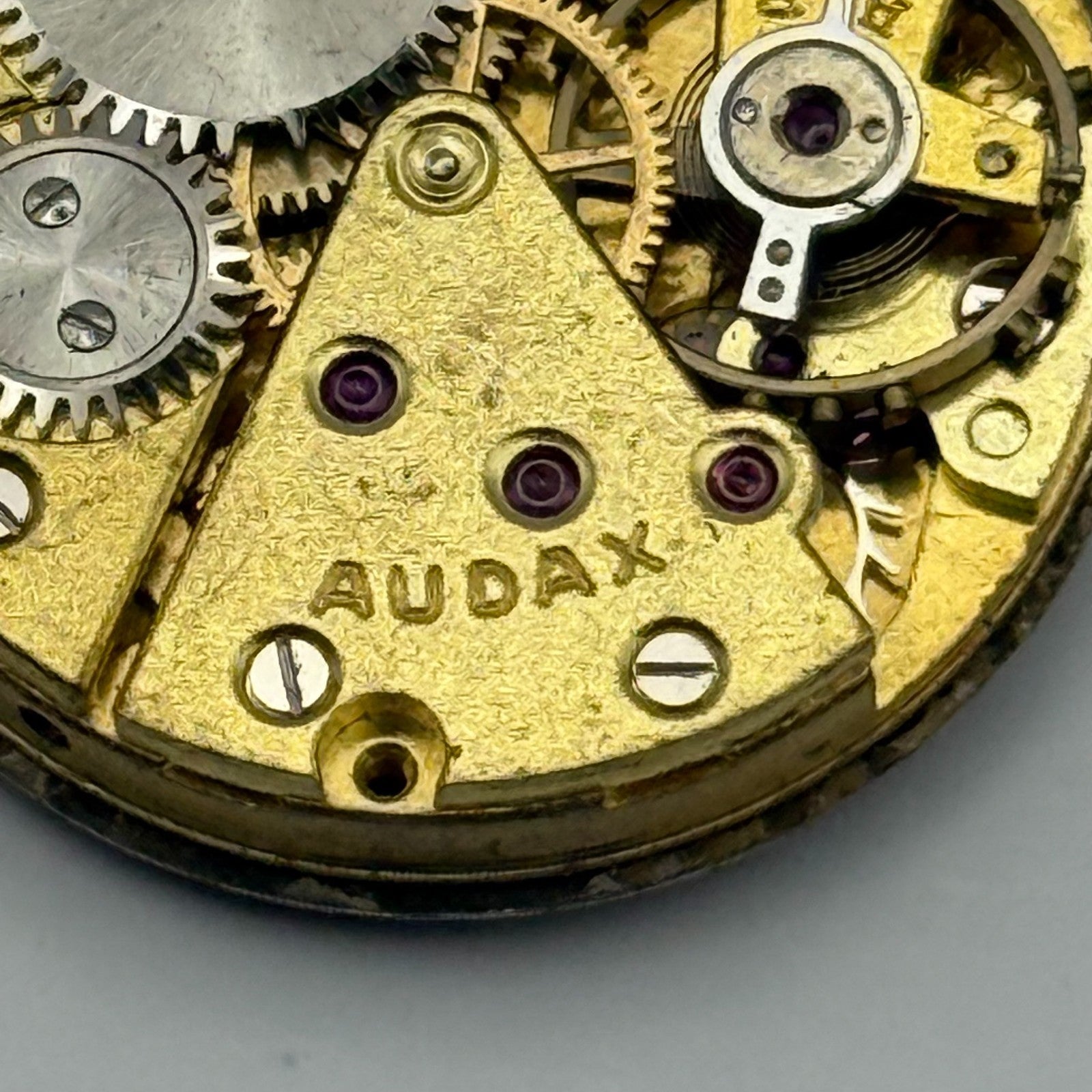 Audax 180 Watch Movement Manual Wind Vintage Swiss Parts Repair Spares 24.4mm