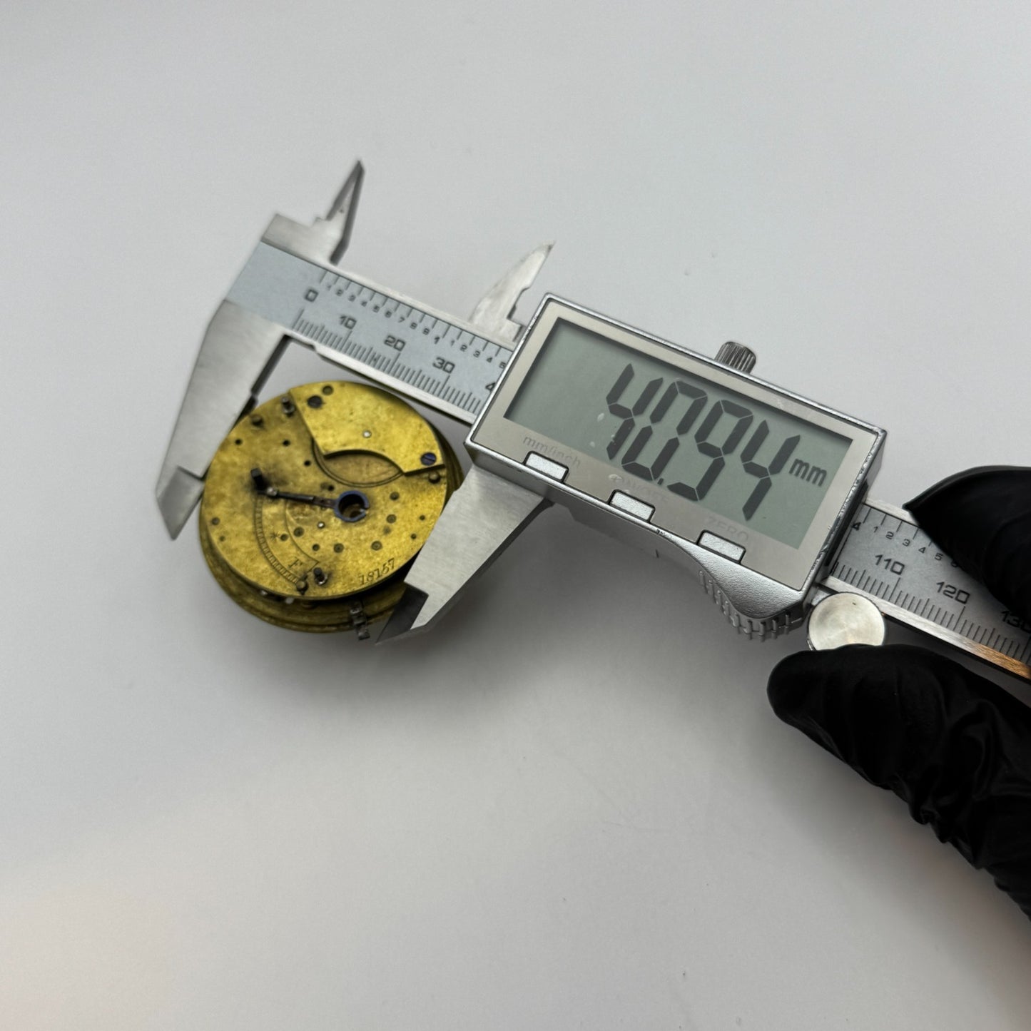 Fusee Pocket Watch Movement Antique English Key Wound Parts Repair Spares 46.4mm