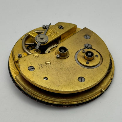 45.7mm Antique Key Wound Roman Numerals Dial Pocket Watch Movement PARTS SPARES