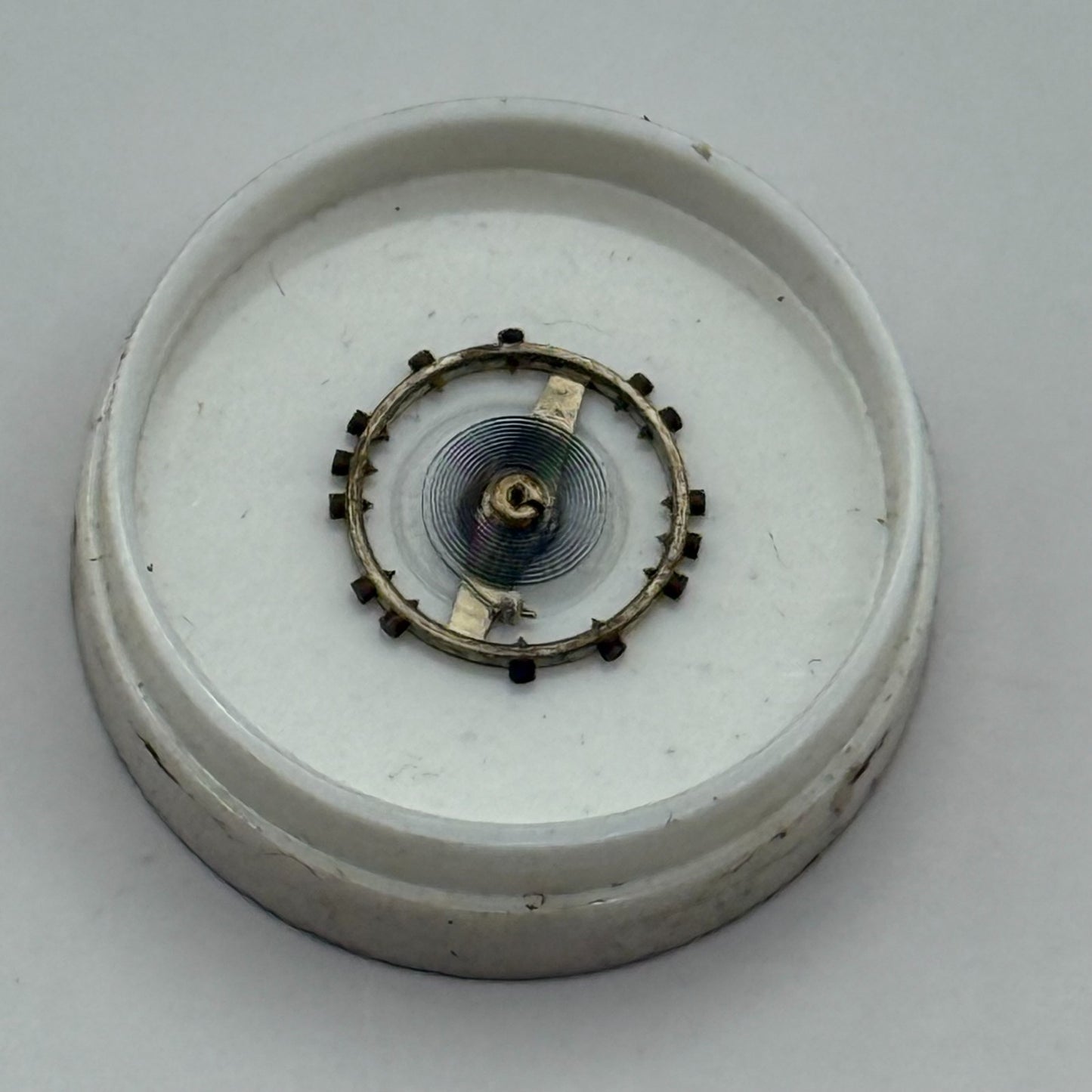 Derby 40 Balance Wheel Complete And Spring 8 3/4''' Watch Movement Parts NOS