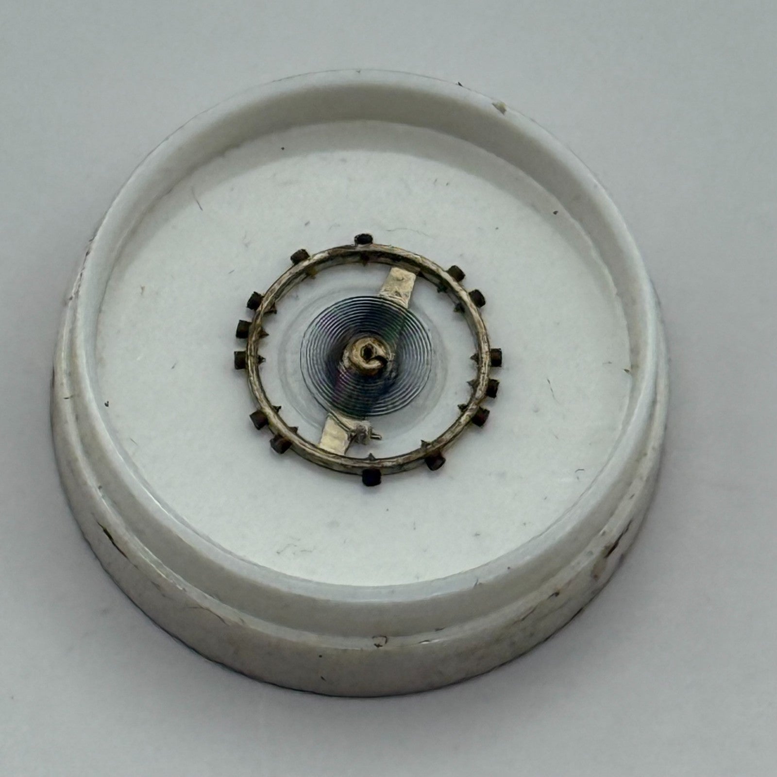 Derby 40 Balance Wheel Complete And Spring 8 3/4''' Watch Movement Parts NOS