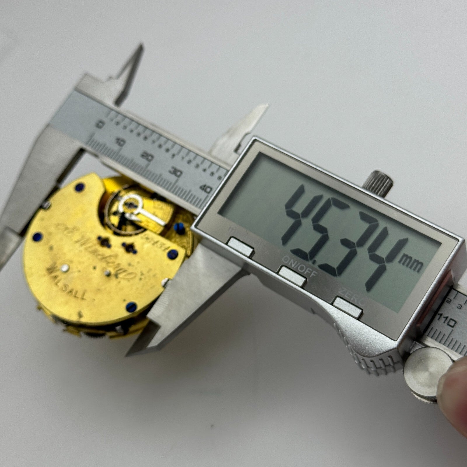 47.3mm Antique E Wineberg Walsall Pocket Watch Movement PARTS REPAIR SPARES