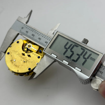 47.3mm Antique E Wineberg Walsall Pocket Watch Movement PARTS REPAIR SPARES