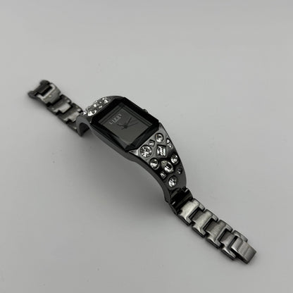 Lipsy London Ladies Quartz Watch Rectangular Black Dial Bracelet Working 22mm