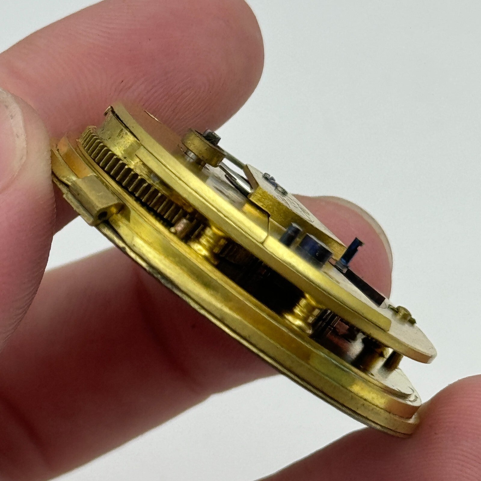 43mm Antique Good Quality Unidentified English Pocket Watch Movement PARTS SPARE