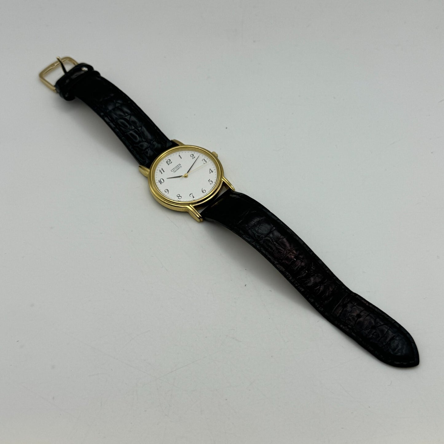 33mm Working Citizen 6031-S018161 White Dial Quartz Watch New Battery 9 Inches