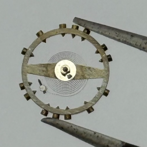 ETA 2412 Balance Wheel Complete And Spring 6 3/4''' 1257 M Watch Movement Parts 