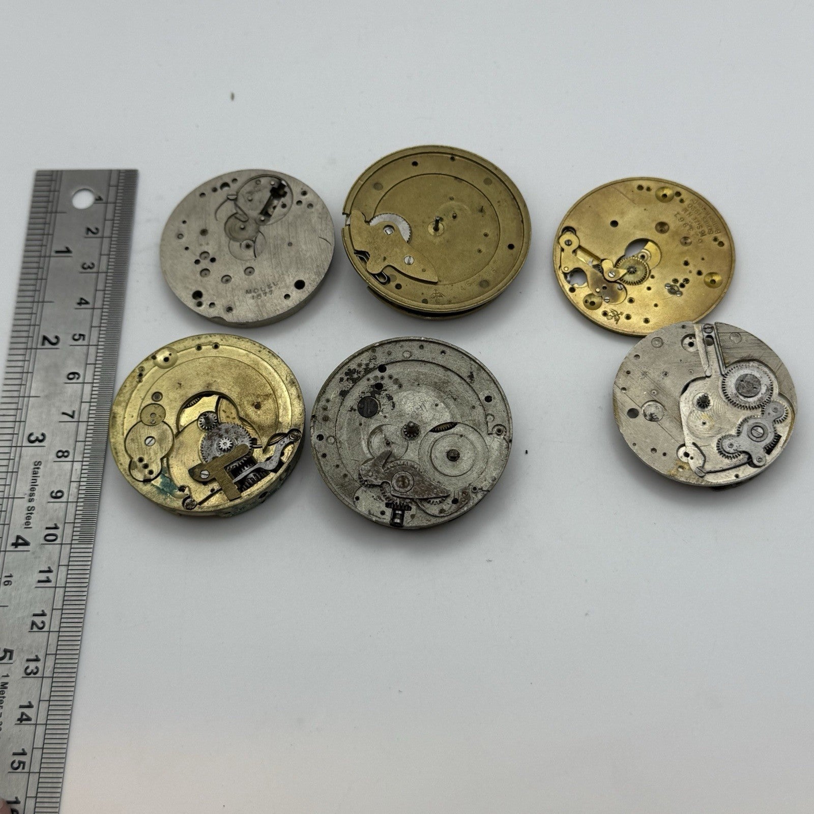 Bundle Mixed Antique / Vintage Pocket Watch Movements Joblot PARTS REPAIR SPARES