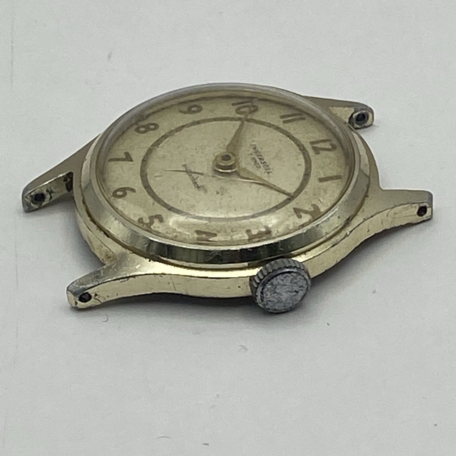 33mm Gents Vintage Ingersoll 5 Jewels Shock Proof Wristwatch NON WORKING Spares