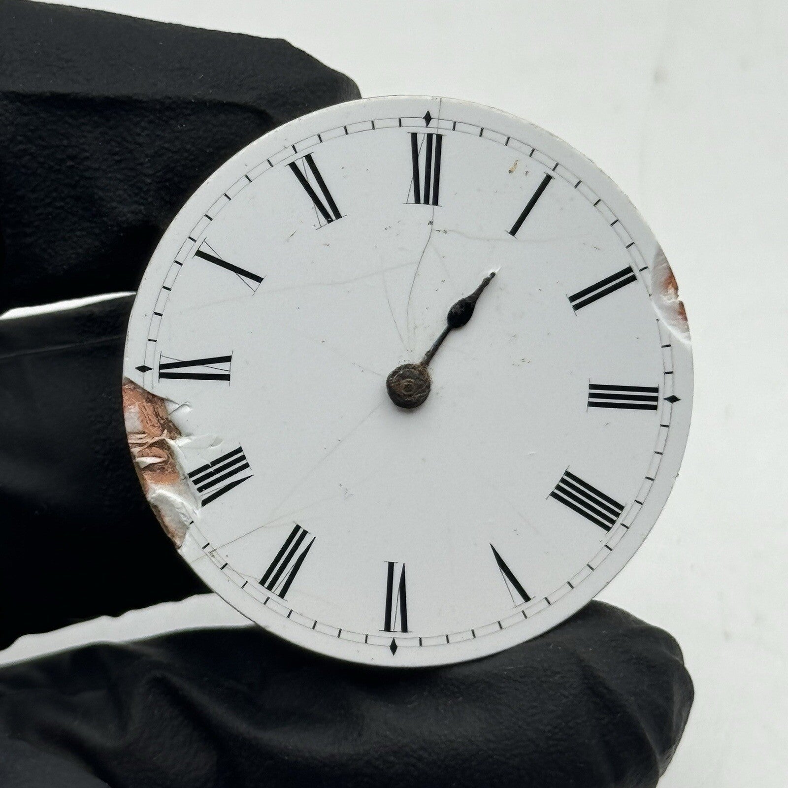 34.9mm Quality White Porcelain Dial Cylinder Watch Movement FOR PARTS