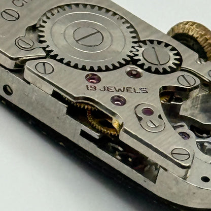 Citizen 9407 Parashock Baguette Watch Movement Manual Wind Vintage Parts 10.2mm