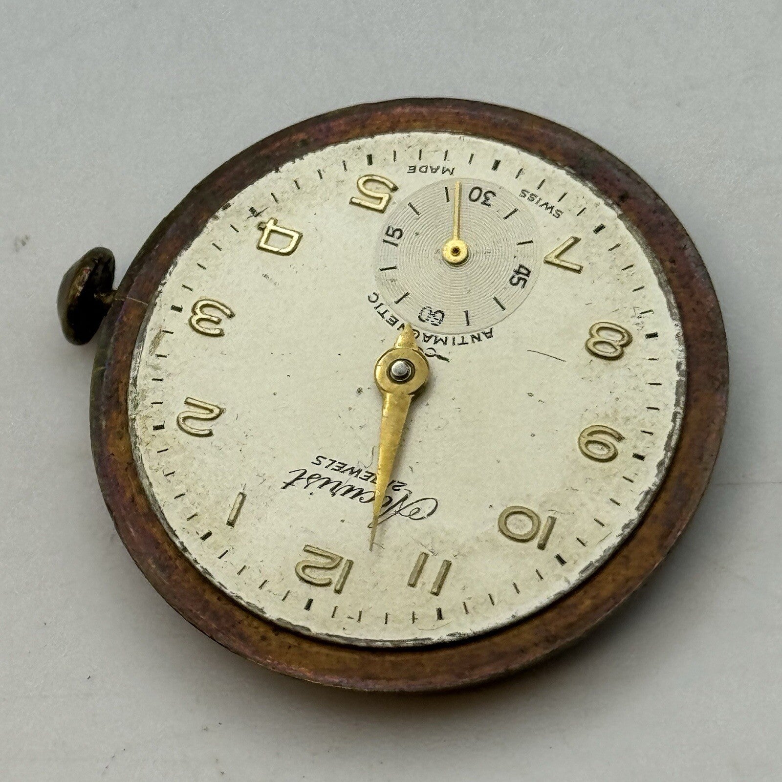 25.1mm Manual Wind AS 1002 984 Accurist Watch Movement Restoration Parts Repair
