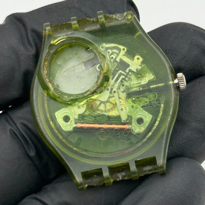 33mm Vintage 1990 Swatch Franco GG110 Watch UNTESTED PARTS REPAIR
