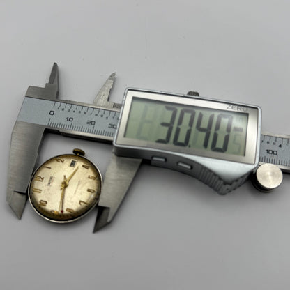 Smiths 21 Jewels Date Pointer Watch Movement Manual Wind Vintage Parts 30.4mm