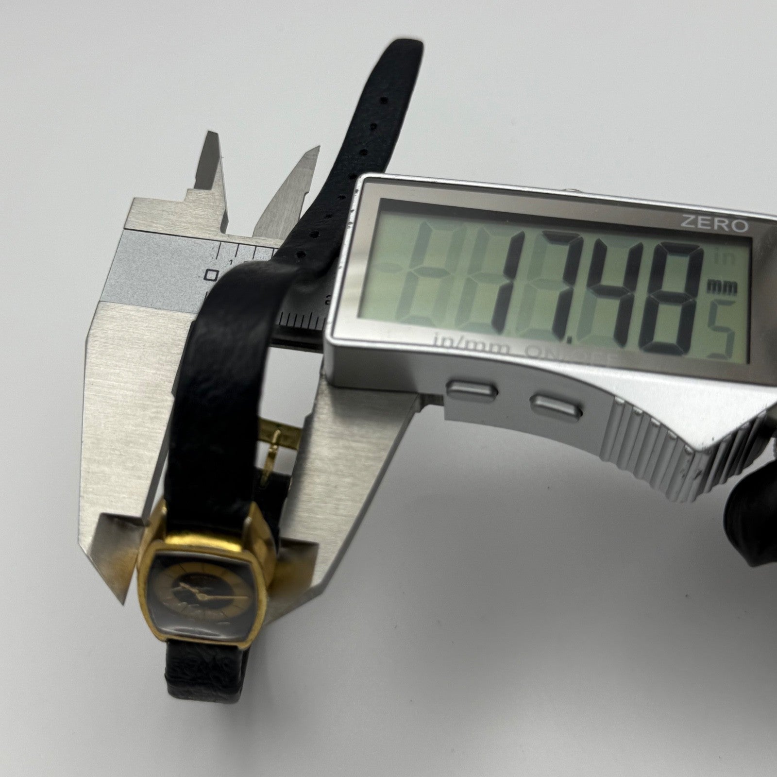 17mm Vintage Rotary Blue Bullseye Dial Swiss Manual Wind Watch PARTS / REPAIR