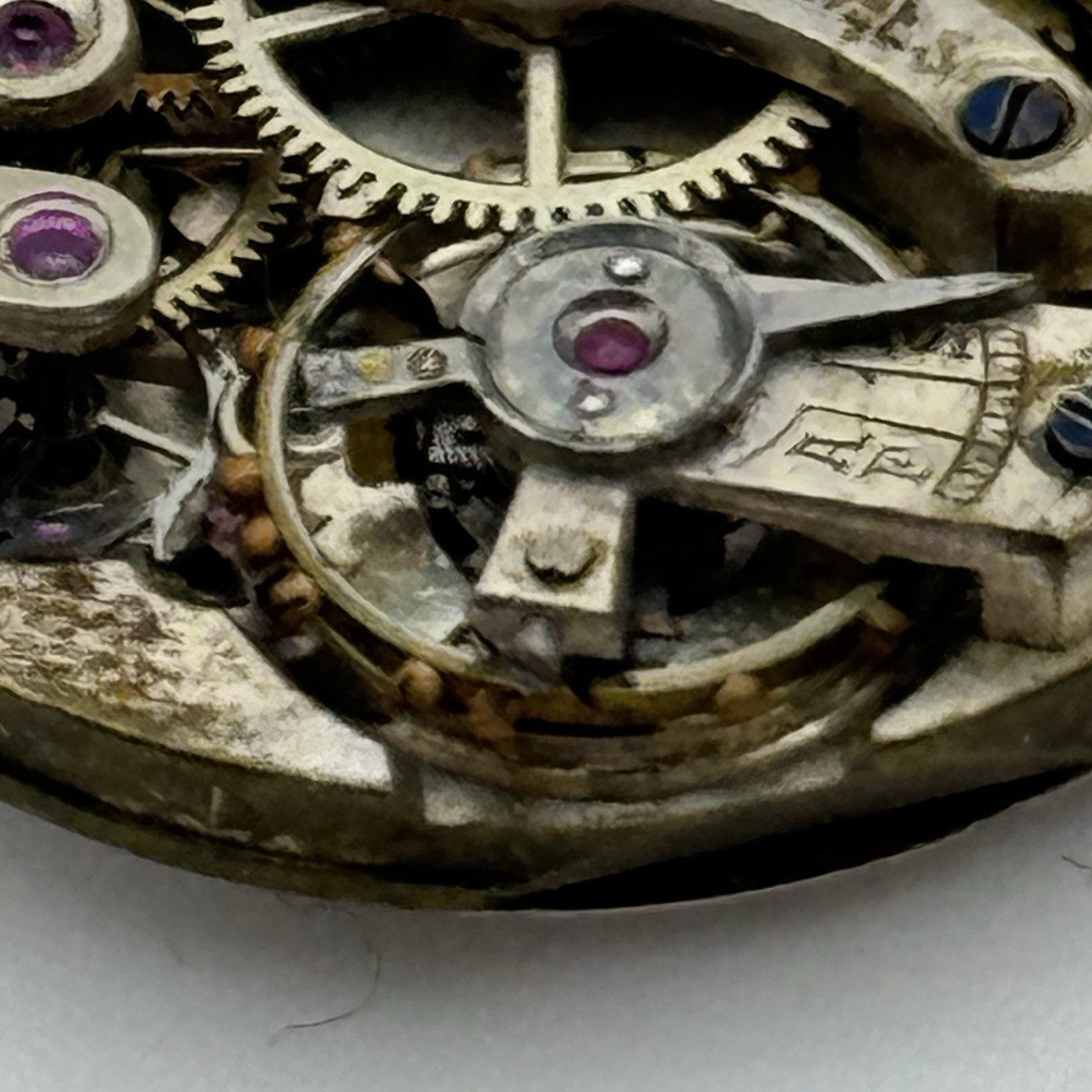 24.9mm Unidentified High Grade 17 Jewels Trench Watch Movement Manual Wind PARTS
