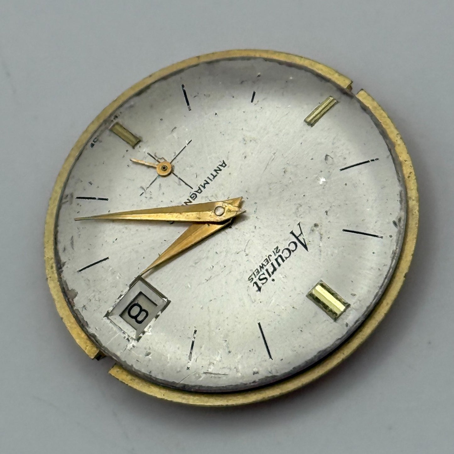 AS 1691/93 Watch Movement Accurist Manual Wind Vintage Swiss Parts Repair 30.3mm