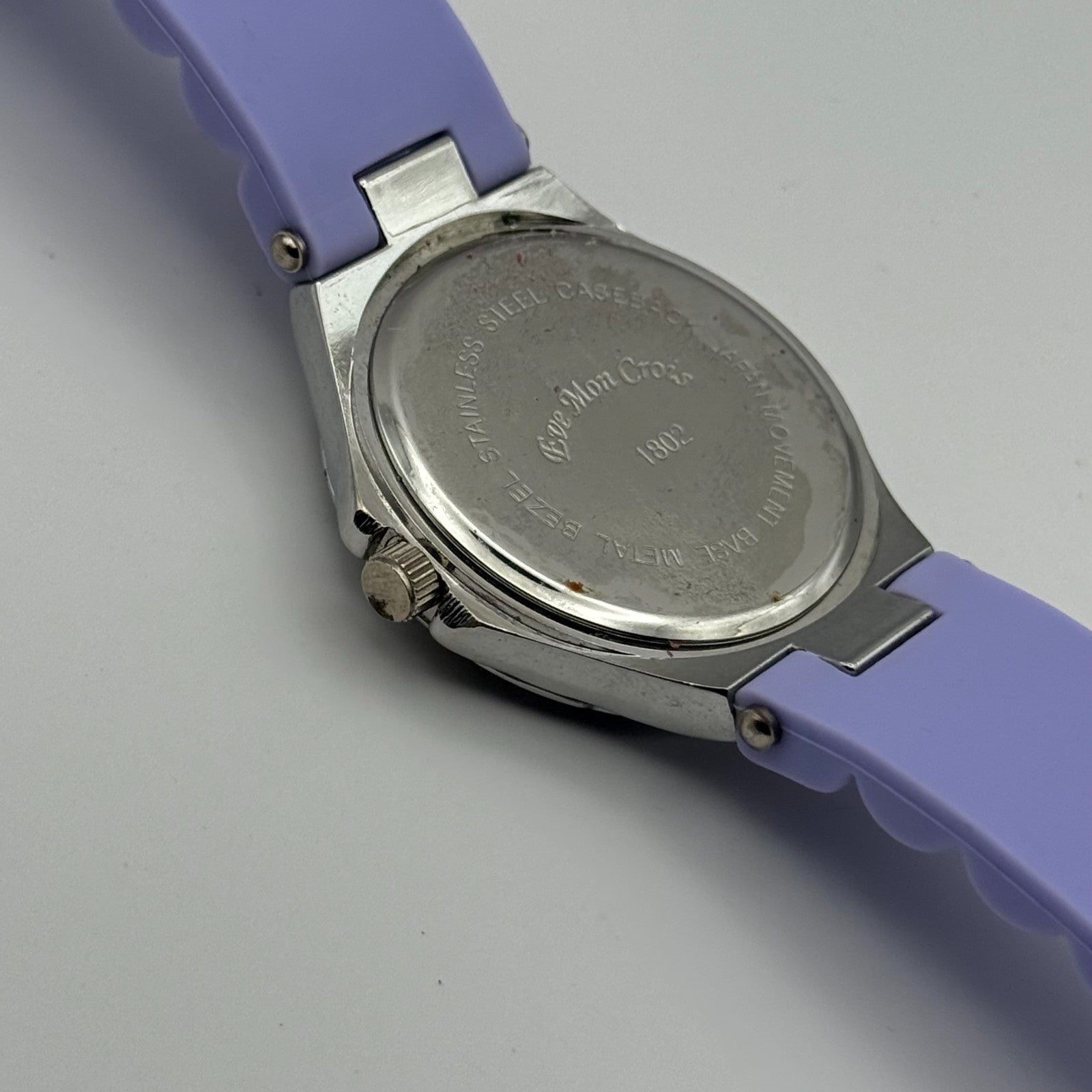 Eve Mon Crois Ladies Quartz Watch Subdial Crystal Accents Japan Working 40mm