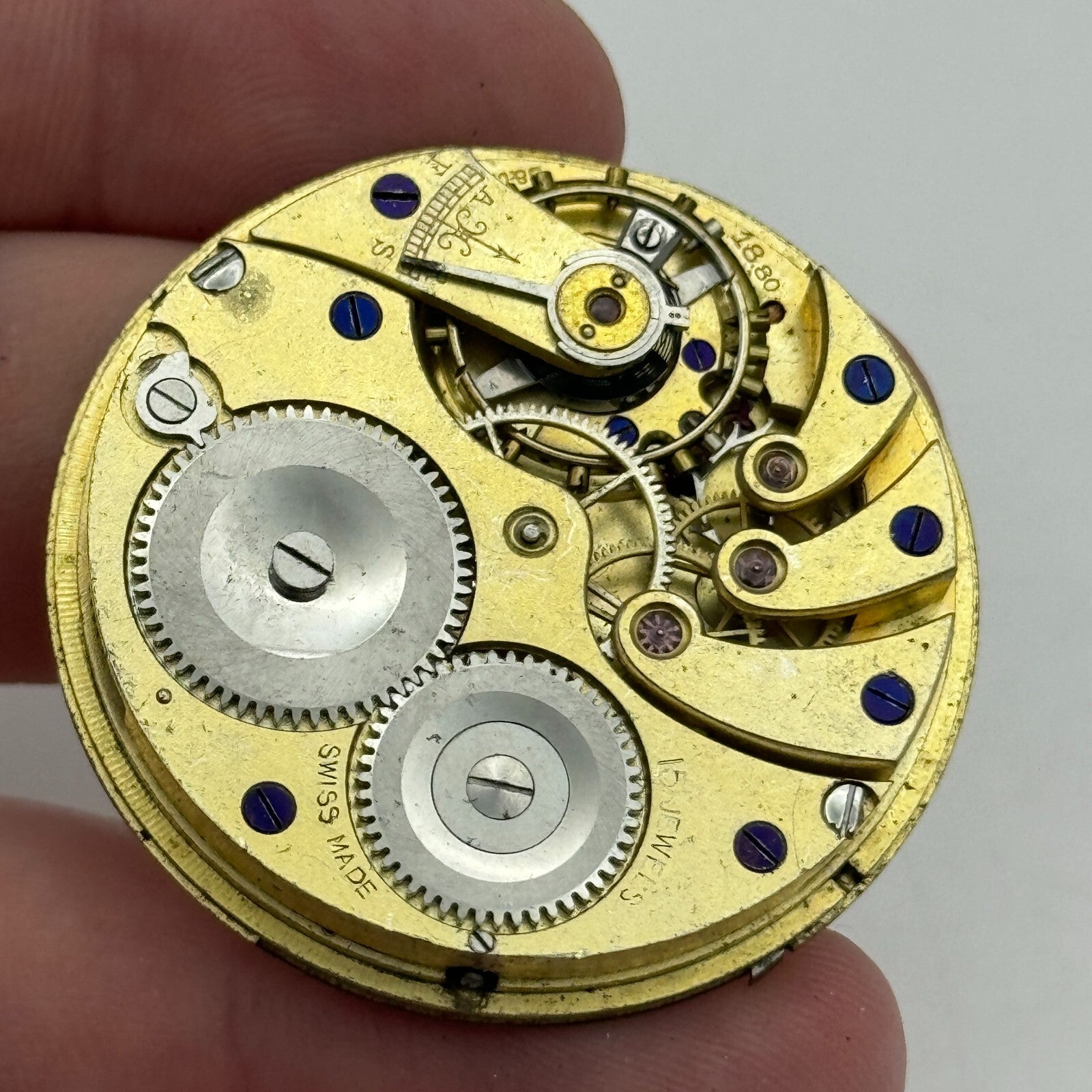 39.4mm Longines 18.80 High Grade Swiss Hunter Pocket Watch Movement PARTS