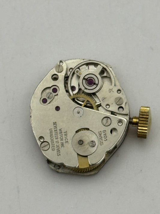 15.1mm Vintage Chancellor Ronda RL 5101 Trice Manual Wind Watch Movement REPAIR