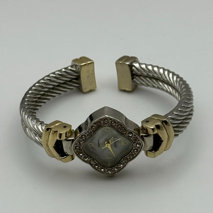 25mm Working Ladies Collezie Jewelled Two Tone Bangle Quartz Watch 5.5 Inches