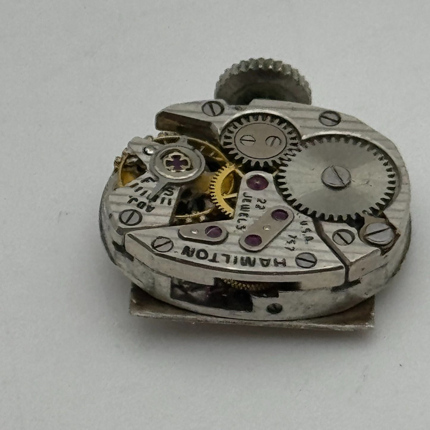 12.7mm Ladies Hamilton Cal 757 Manual Wind 22 Jewels Swiss Watch Movement PARTS