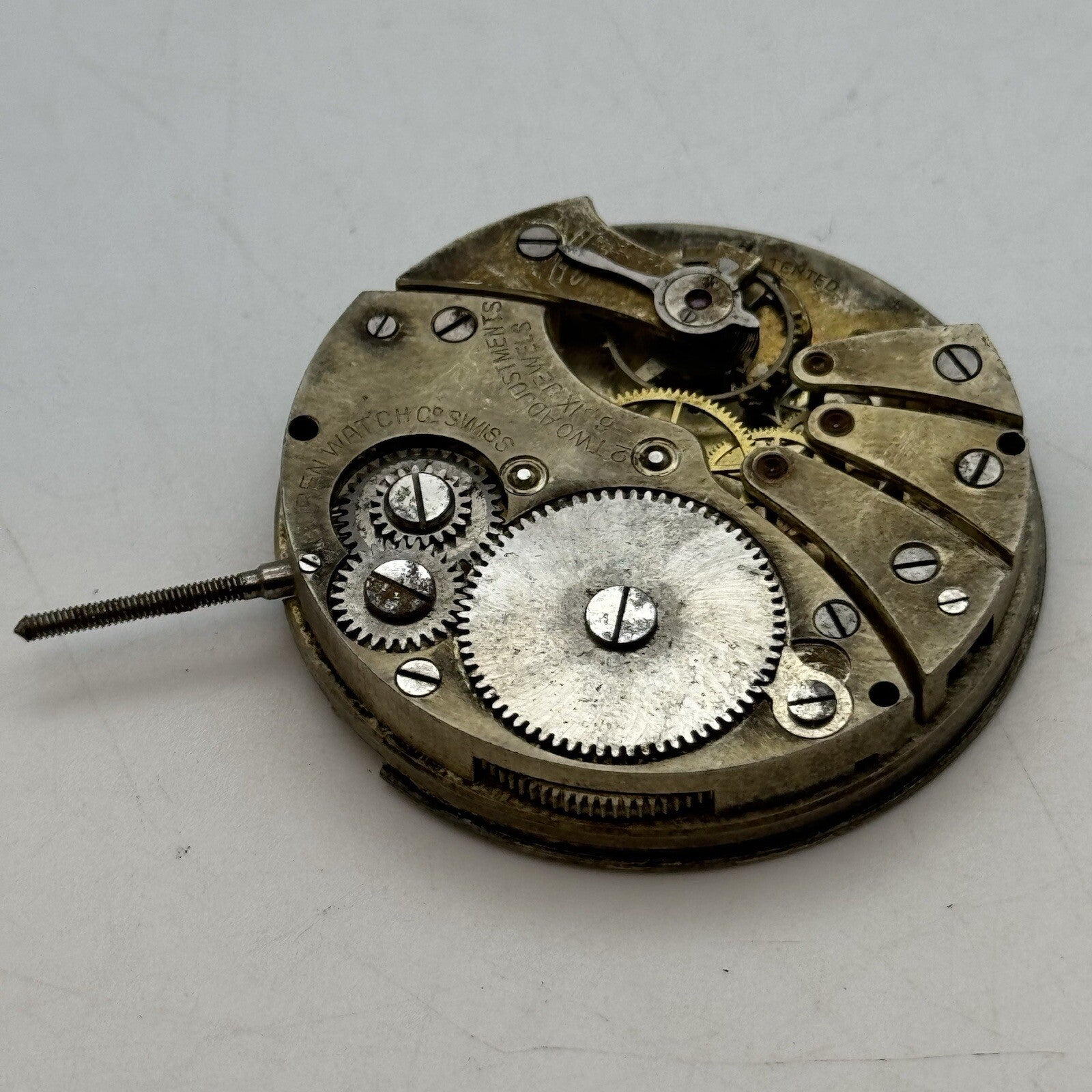 42.7mm Manual Wind Buren Watch Co Higher Grade Pocket Watch Movement FOR PARTS