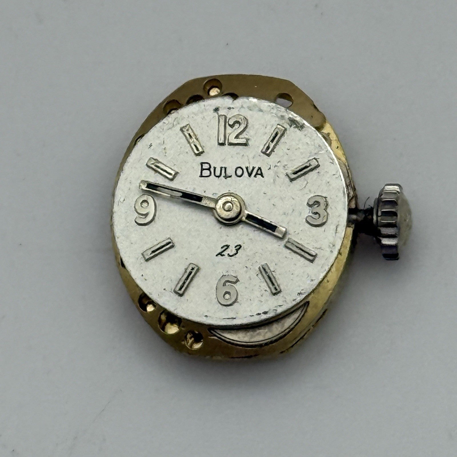 13.1mm Vintage Ladies Bulova 5BD Manual Wind Swiss Watch Movement PARTS REPAIR