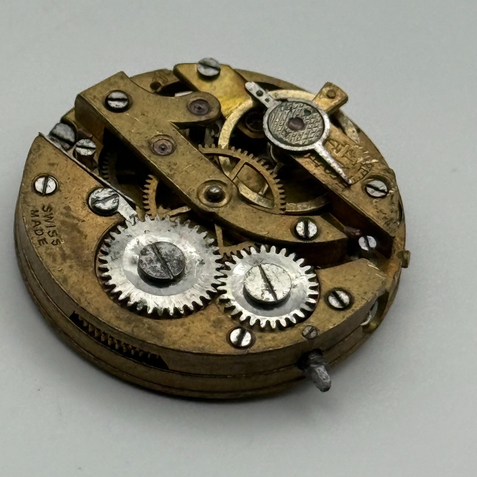 AS A Schild Antique Watch Movement Manual Wind Vintage Swiss Parts Repair 24.7mm