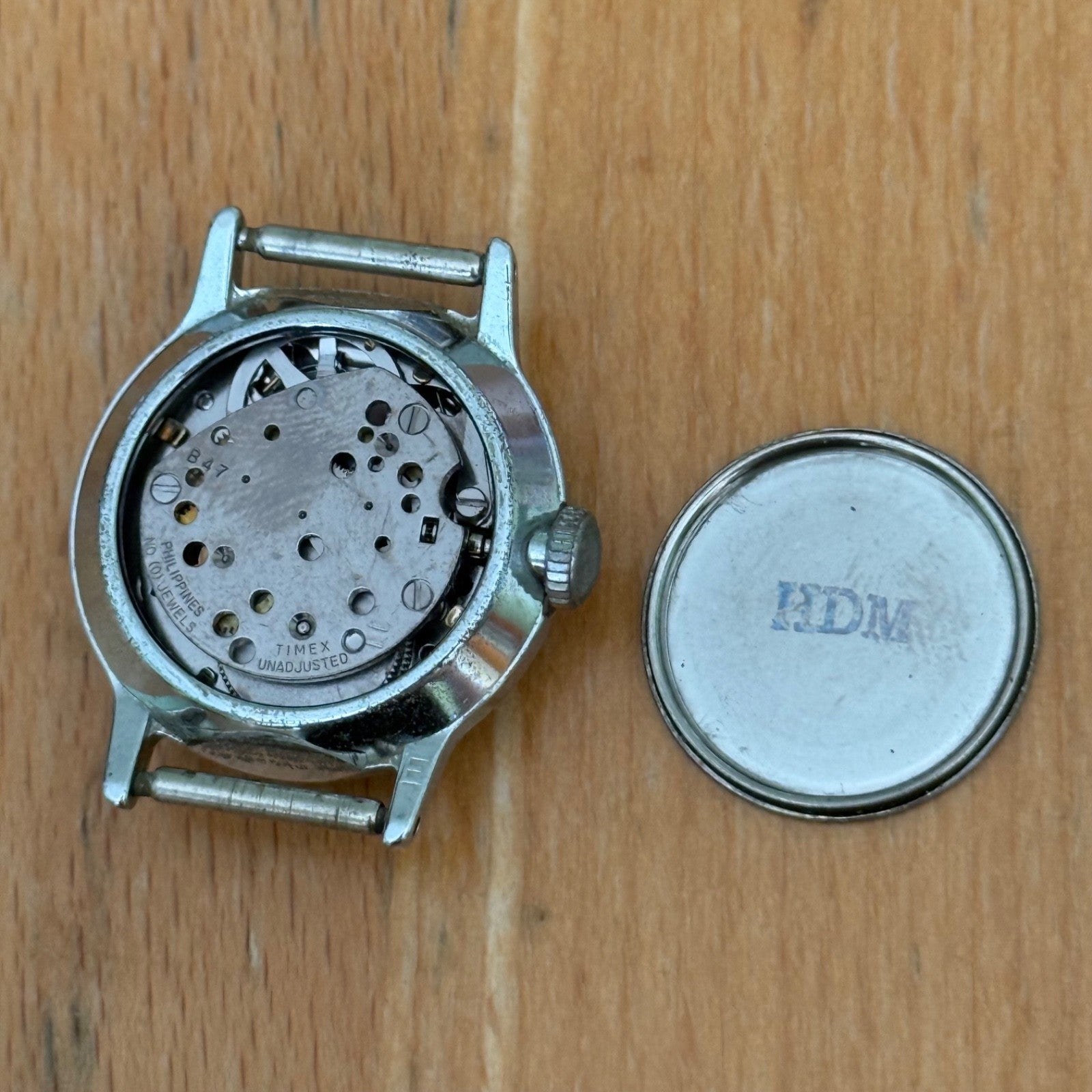 25mm Vintage Timex Philippines Date Dial Manual Wind Watch PARTS / REPAIR