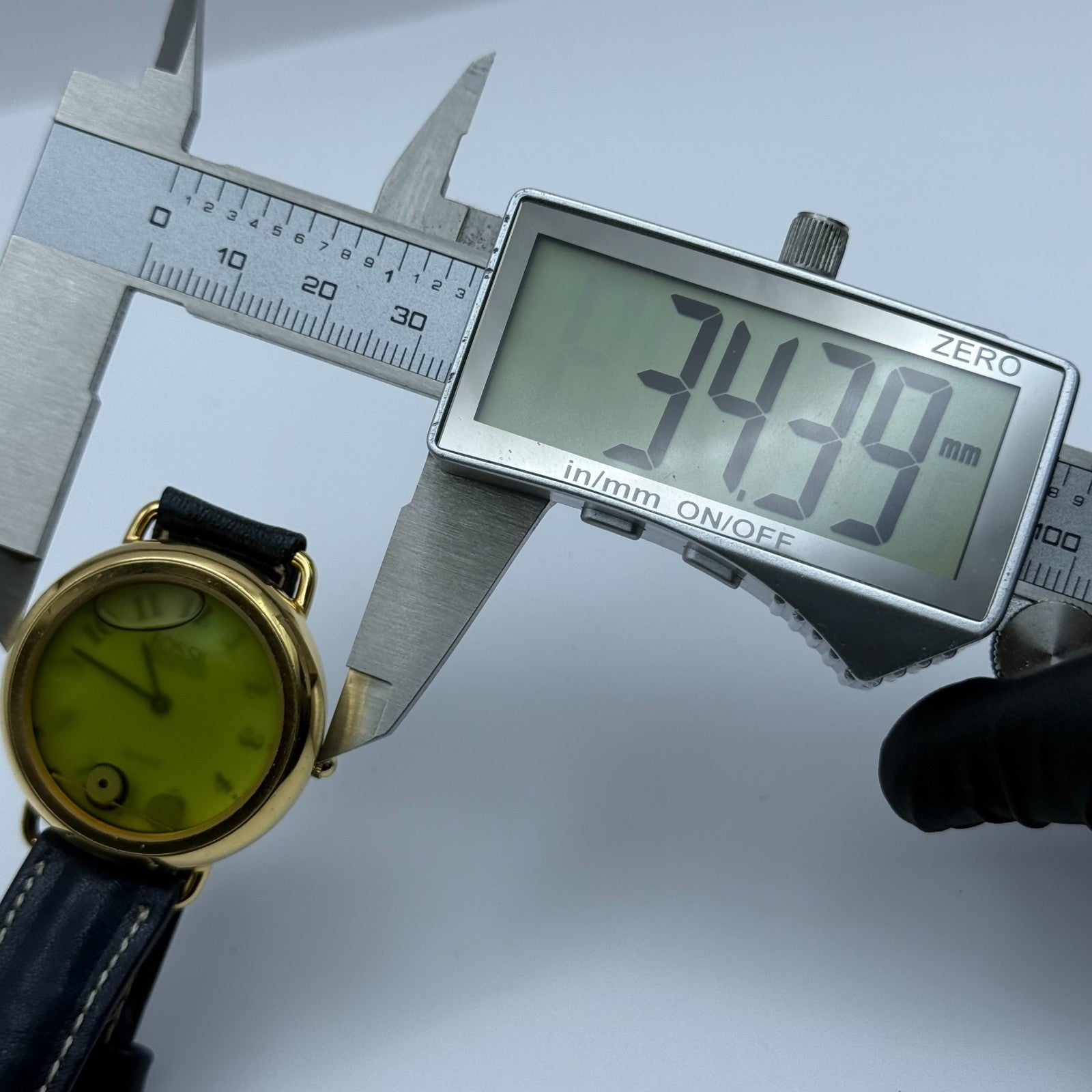 Fossil Collection Quartz Watch Black Leather Strap 34mm PARTS REPAIR