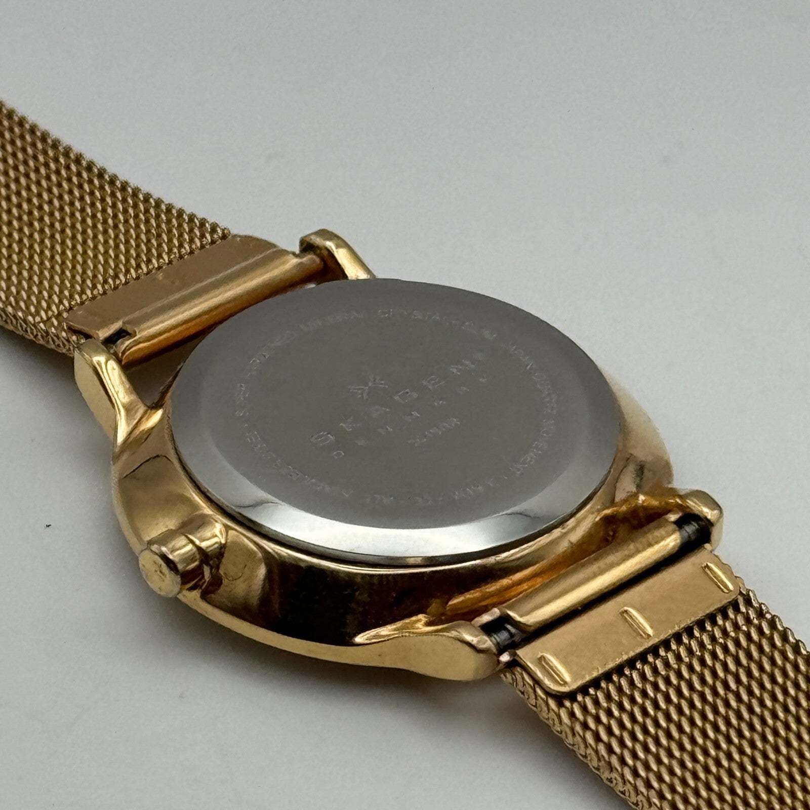 28mm Working Skagen Denmark 804SRR Steel Rose Gold Tone MOP Quartz Watch 8 Inch