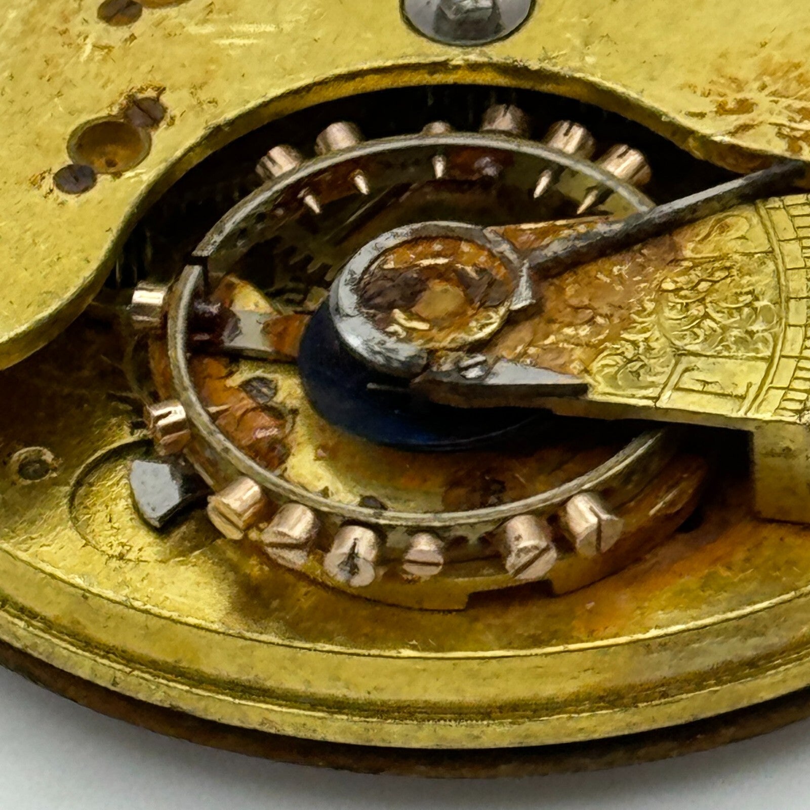 43.4mm Antique R Stewart Argyle & Buchanan Glasgow Pocket Watch Movement PARTS