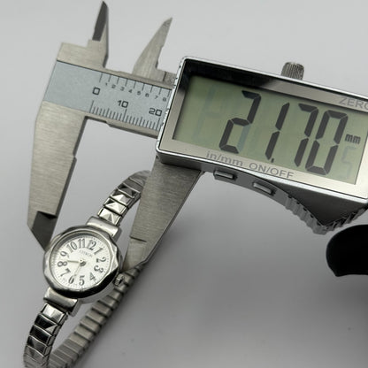 Citron Ladies Quartz Watch Silver Tone Expandable Band Steel Working 21mm