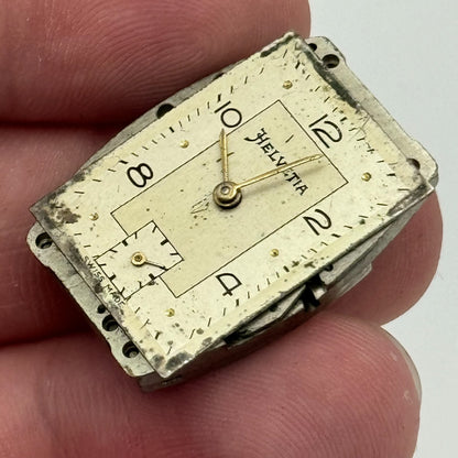 20mm Men's Helvetia 75A Tank Sub Seconds Watch Movement Manual Wind Swiss PARTS
