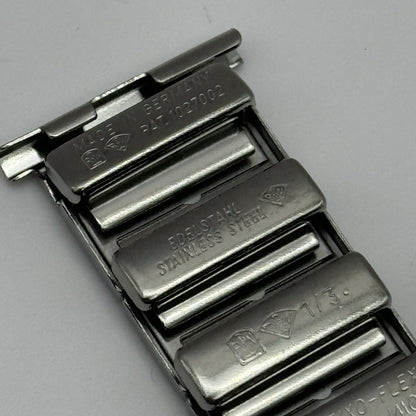 20mm Lug Rowi Fixo Flex Vintage New Old Stock NOS Expandable Strap Blue Silver