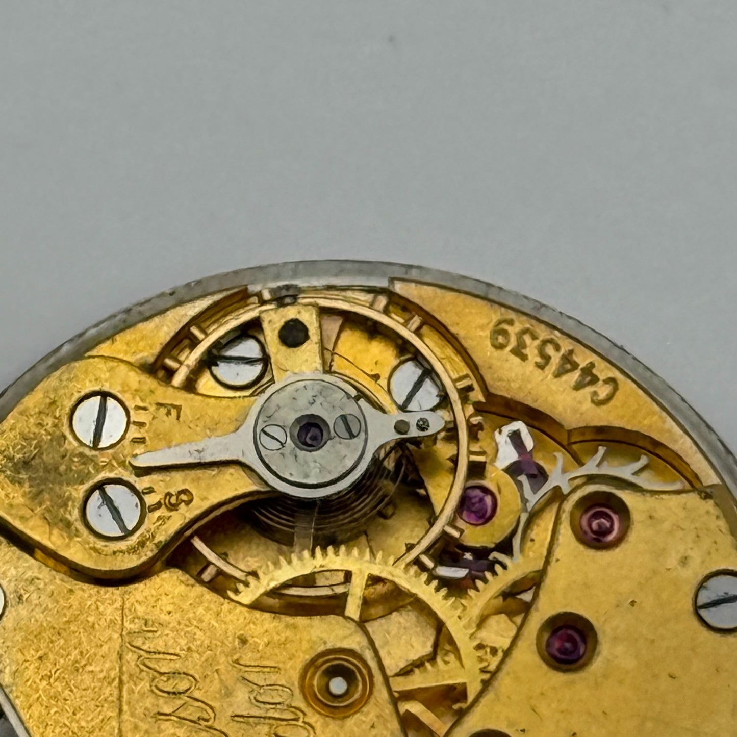 J W Benson Smiths De Luxe 15 Jewels Watch Movement Manual Wind Parts 26.9mm