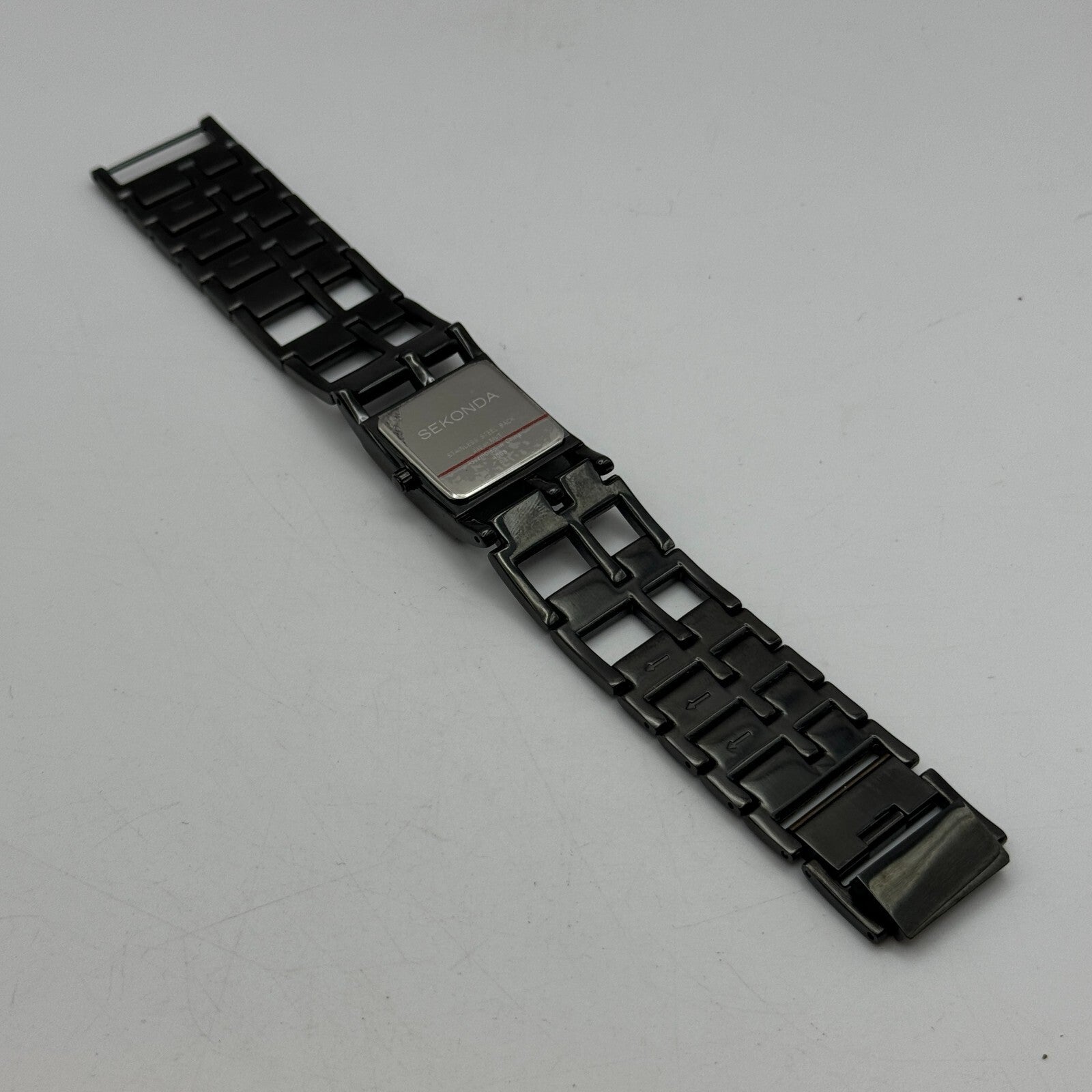 23mm Working Seksy Sekonda 4008 Black Jewelled Quartz Watch New Battery 7.5 Inch