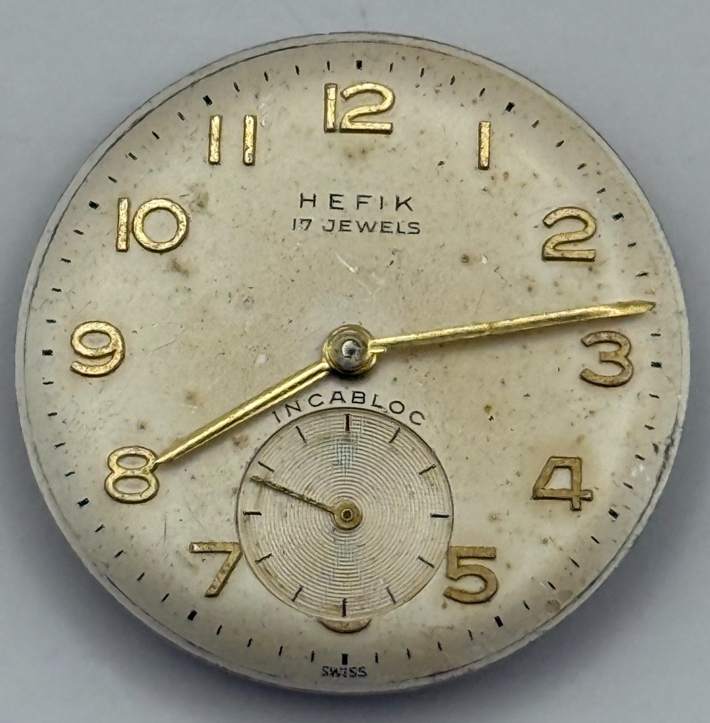 Peseux 170 Watch Movement Hefik Manual Wind Vintage Swiss Parts Repair 23.5mm