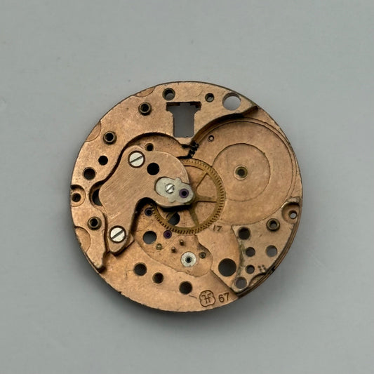 FHF 67 Watch Movement Main Plate Manual Wind Vintage Swiss Parts Repair 23.6mm
