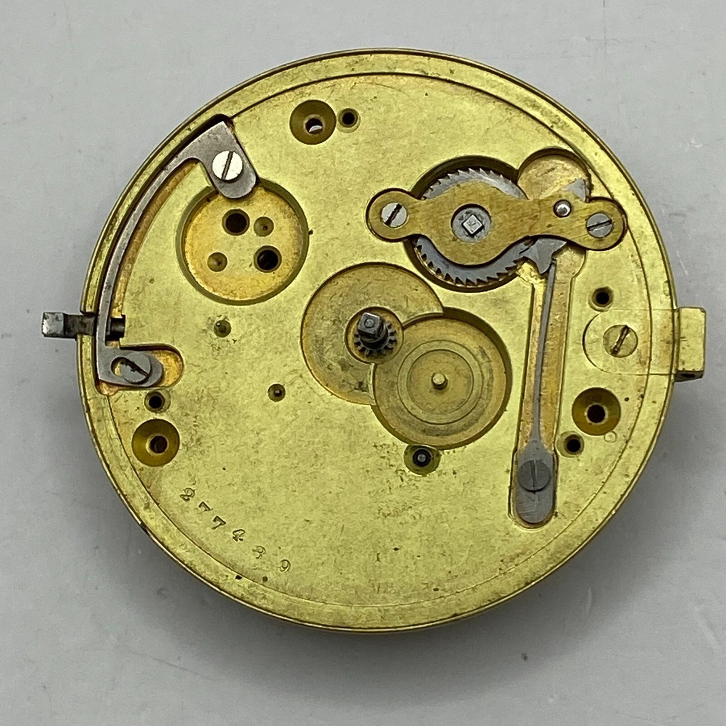 46.4mm Antique Key Wound Pocket Watch Movement PARTS REPAIR SPARES